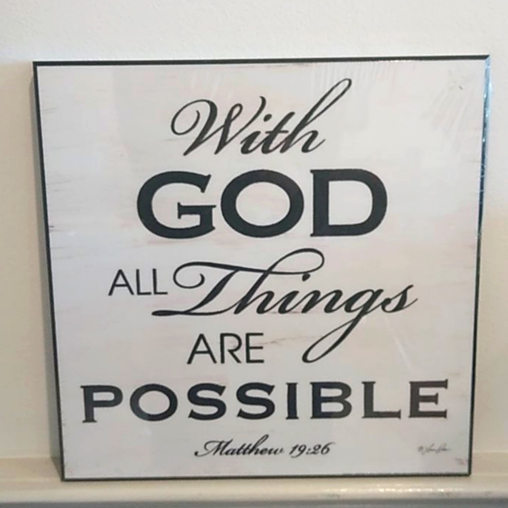 "With God all things are Possible" Wall Decor
